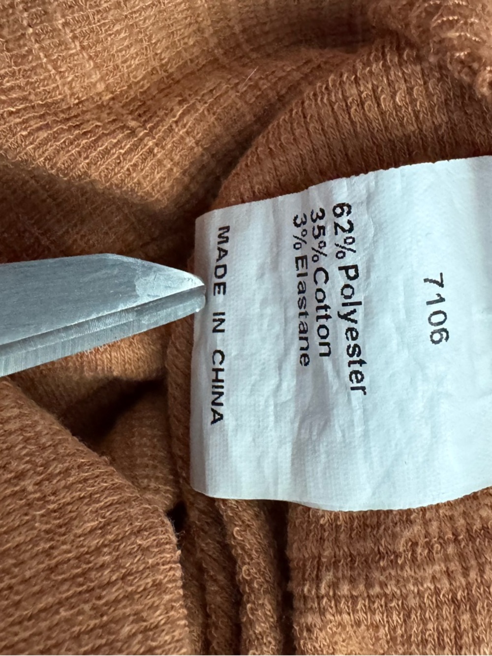 PRETTYGARDEN Orange-Brown Sleeveless Knit Romper Button  Pockets L - Picture 3 of 8